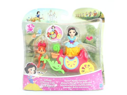 DISNEY PRINCESS doll SNOW WHITE Sweet Apple Carriage Little Kingdom toy - NEW!