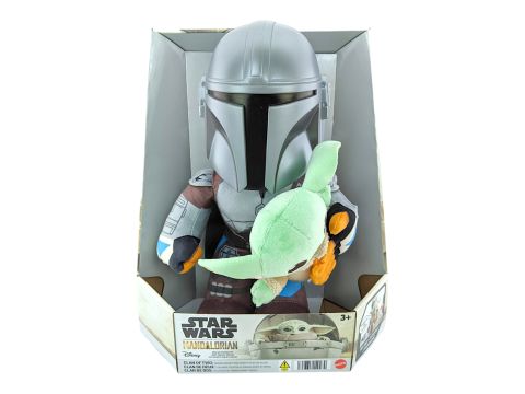 Star Wars 11" Mandalorian and Grogu Clan of Two feature plush soft toys Mattel